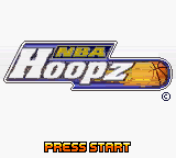 NBA Hoopz title screen for GameBoy Color